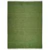 Image de Tapis en jute et coton avec franges vert foncé 80x150