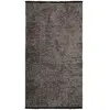 Image de Tapis tissé plat coton noir et reflet lumière anthracite 80x150