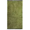 Image de Tapis tissé plat coton noir et reflet lumière vert 80x150