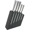 Image de Bloc de 5 couteaux kimono noir multicolore en acier inoxydable (inox)