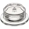 Image de Beurrier rond en verre avec cloche