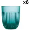 Image de Lot de 6 verres à eau en verre bleus