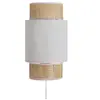 Image de Applique incurvée rotin tissu blanc