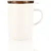 Image de Tisanière en grès avec couvercle en bois d'acacia 475ml