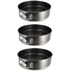 Image de Lot 3 moules à charnières en acier carbone 22, 24 et 26cm