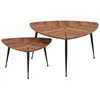 Image de lot de 2 tables gigognes en fibre de bois d48cm et d70cm