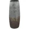 Image de Vase gris et taupe en verre h35cm