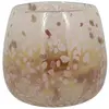 Image de Pot rose poudré en verre soufflé h12cm