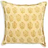 Image de Coussin en velours jaune 45cm