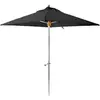 Image de Parasol en aluminium et toile noire 200cm