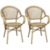 Image de Lot de 2 fauteuils de table en rotin synthétique