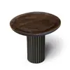 Image de Table d'appoint en bois de manguier et pied en métal noir