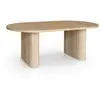 Image de Table basse ovale en bois clair 110cm