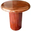 Image de Meuble d'appoint strié en bois de manguier émaillé