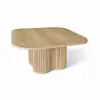 Image de Table basse carré avec pied de forme organique 80cm