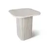Image de Table d'appoint carré effet travertin 40cm