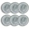 Image de Lot de 6 assiettes plates en grès bleu 27,5cm