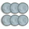 Image de Lot de 6 assiettes coupes en grès bleu 15,5cm