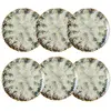 Image de Lot de 6 assiettes plates abstraites en porcelaine 27cm