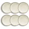 Image de Lot de 6 assiettes coupes en grès gris 20cm
