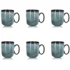 Image de Lot de 6 mugs en grès bleu 40cl