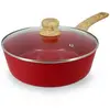 Image de Sauteuse 24cm avec revêtement céramique rouge - tous feux
