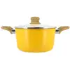 Image de Faitout 20cm avec revêtement céramique jaune - tous feux
