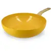 Image de Wok 28cm avec revêtement céramique jaune - tous feux