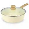 Image de Sauteuse 24cm avec revêtement céramique crème - tous feux