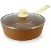 Image de Sauteuse 24cm avec revêtement céramique noisette - tous feux