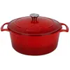 Image de Cocotte ronde 7l en fonte émaillée rouge
