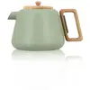 Image de Théière en fonte céladon avec couvercle en bois 1l