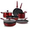 Image de Batterie de cuisine 8 pièces aluminium rouge - tous feux