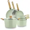 Image de Batterie de cuisine 7 pièces en céramique céladon - tous feux