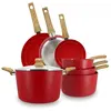 Image de Batterie de cuisine 7 pièces en céramique mangenta - tous feux