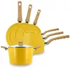 Image de Batterie de cuisine 7 pièces en céramique safran - tous feux