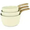 Image de Lot de 3 casseroles revêtement céramique crème - tous feux