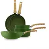 Image de Batterie de cuisine 5 pièces en aluminium recyclé kaki - tous feux