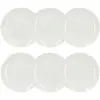 Image de Lot de 6 assiettes plates en procelaine blanche 27cm