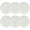 Image de Lot de 6 assiettes à dessert en porcelaine blanche 21cm