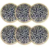 Image de Lot de 6 coupelles à motif bleu en grès 16cm