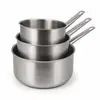 Image de Lot de 3 casseroles en acier inoxydable - tous feux