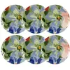 Image de Lot de 6 assiettes plates en porcelaine floral 26cm