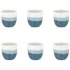 Image de Lot de 6 tasses expresso bleus en grès 11cl