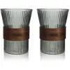 Image de Lot de 2 tasses en verre graphite 250ml