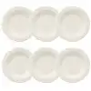 Image de Lot de 6 assiettes creuses en grès blanc 22cm