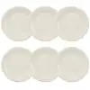 Image de Lot de 6 assiettes à dessert en grès blanc 20cm