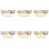 Image de Lot de 6 bols à motif floral coloré 600ml