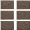 Image de Lot de 6 sets de table effet tissage marron 45x30cm
