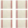 Image de Lot de 6 sets de table tissé en pvc beige et rouge 45x30cm